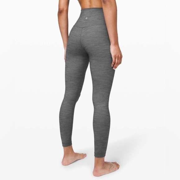 Lululemon Align Pant II 25" Mini Heathered Herringbone Heathered White/Black - Picture 3 of 9